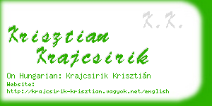 krisztian krajcsirik business card